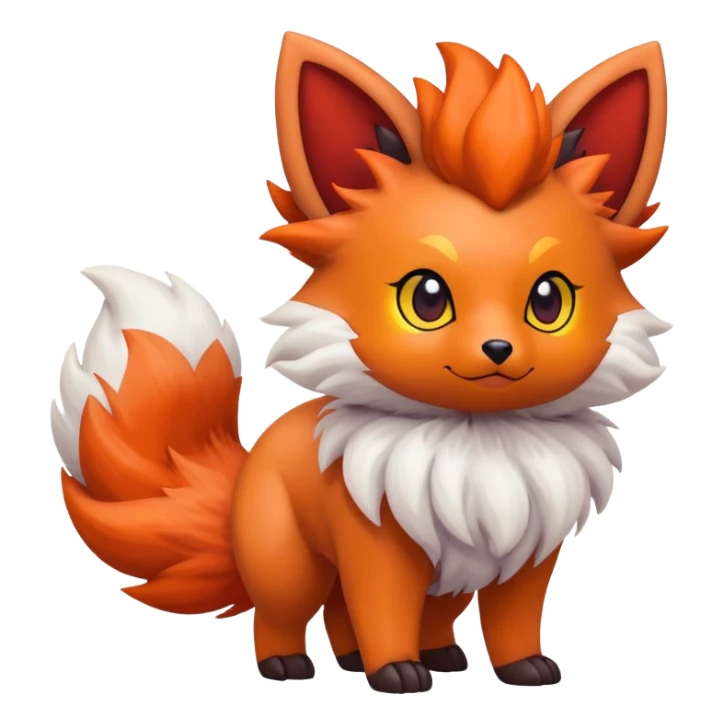 Zorua-Vulpix-Fakémon-hybrid-creature (full body)  sticker