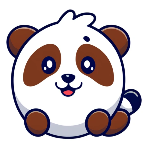 Cute chocolate biscuit with panda face design on top, filled with chocolate inside, like Hello Panda cookie sticker