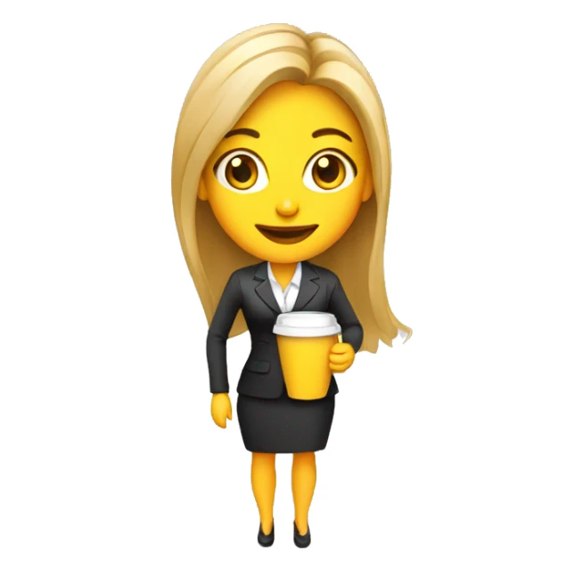 Business marketing fun body girl holding coffee sticker