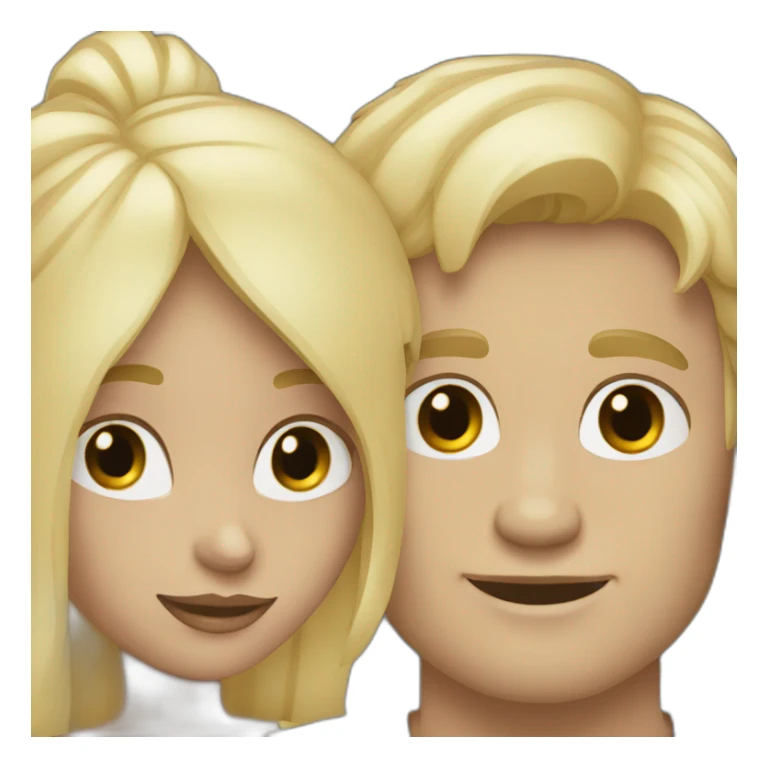Femme blonde et homme noir  sticker