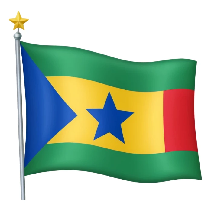 🇬🇦 flag up site and down site red colour centre middle white colour and for star red colour sticker