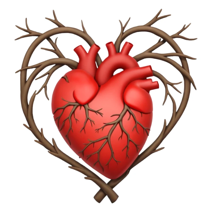 Heart made of twisted branches sticker