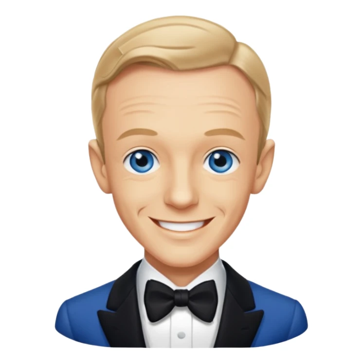 Fred Astaire with blue eyes sticker
