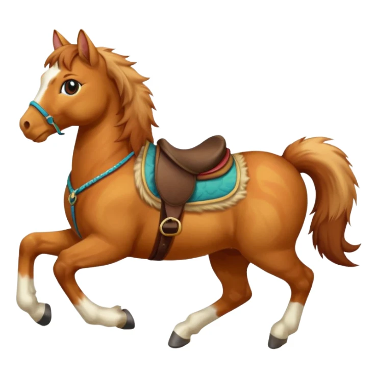 cat on horse sticker