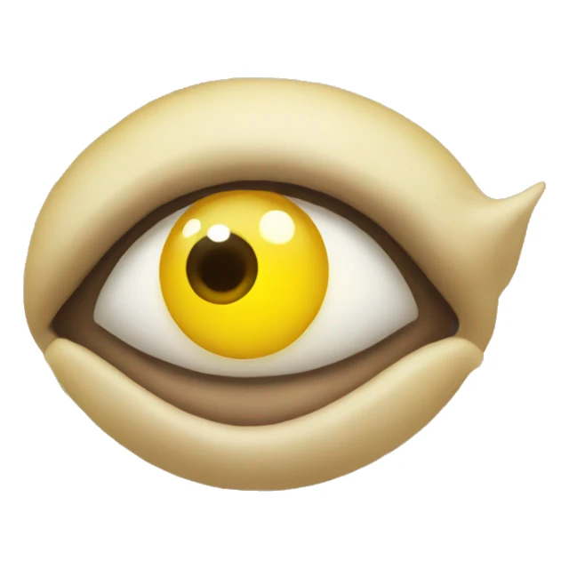 star eye yellow face emoji but just one eye sticker