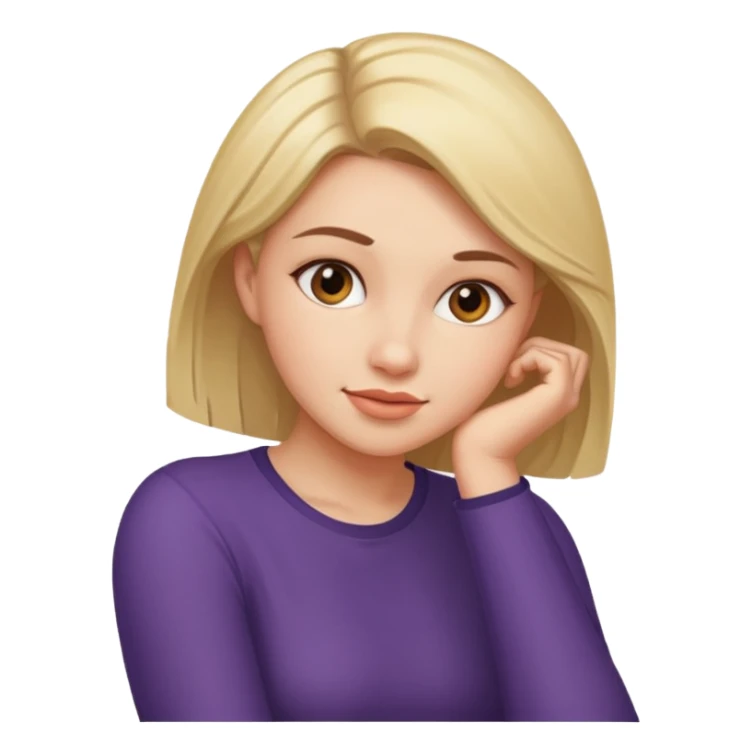 woman with face in elbow sticker