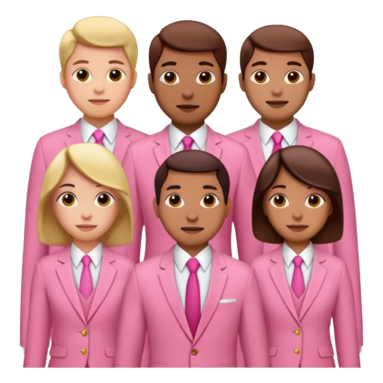 SPAMGAGE CORPORATE Team in pink suits sticker