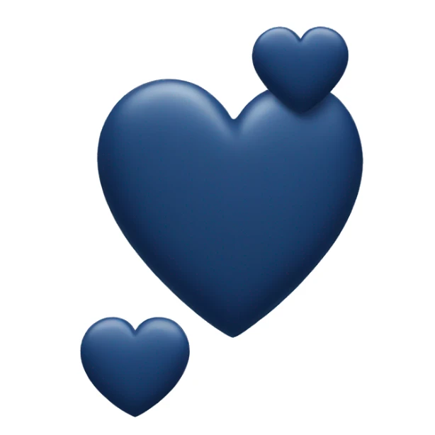 Navy blue heart  sticker