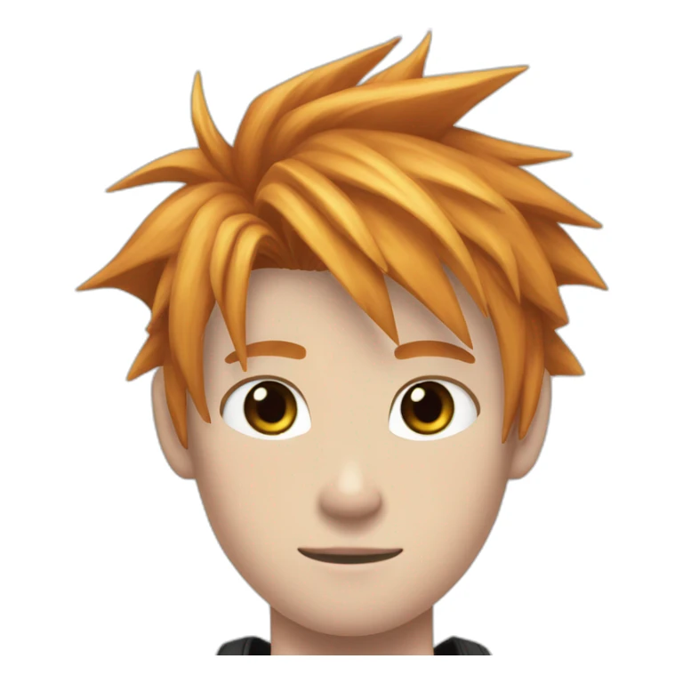 Ginger hair and freckles. Cloud strife. Black ninja clothes sticker