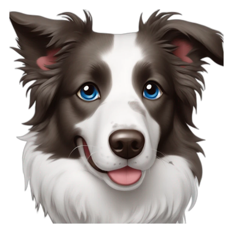 border collie gris blue merle y otro border collie color chocolate  sticker