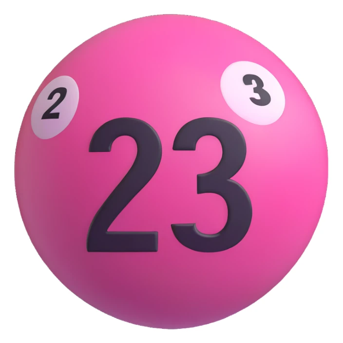pink billiard ball with the number 23 sticker
