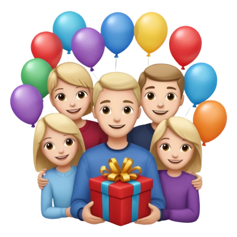 Birthday Ballons gifts friends and family  sticker