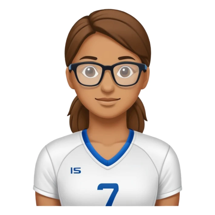 volleyball player with glasses sticker