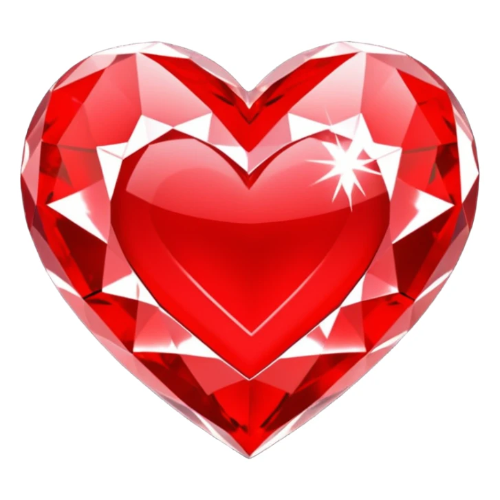 A red heart made of diamond with name Jacky sticker