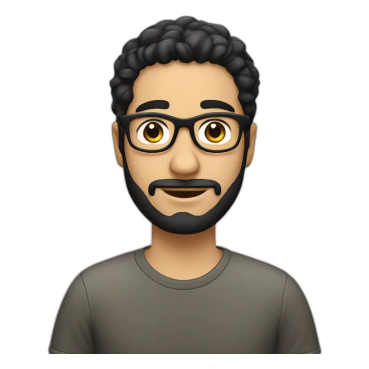 israeli software developer with glasses, black hair and no beard sticker