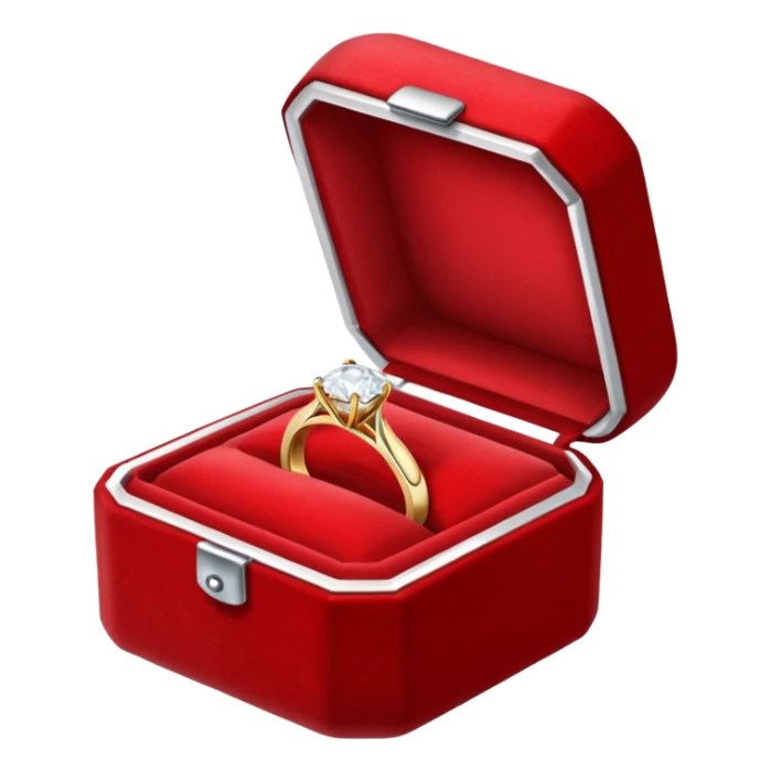 Diamond wedding ring in red box emoji sticker