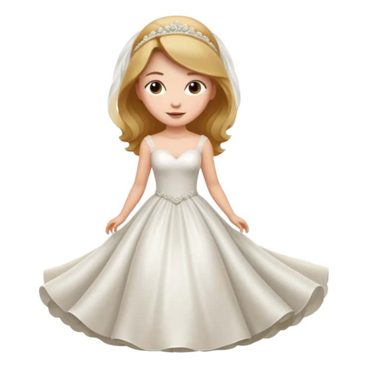 A beautiful women wearing weeding wear dress sticker