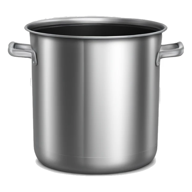 Stainless steel pot with black lateral handlers, tamales inside sticker