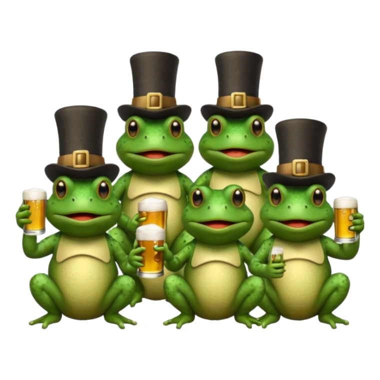 all the bufo drinking a beer sticker
