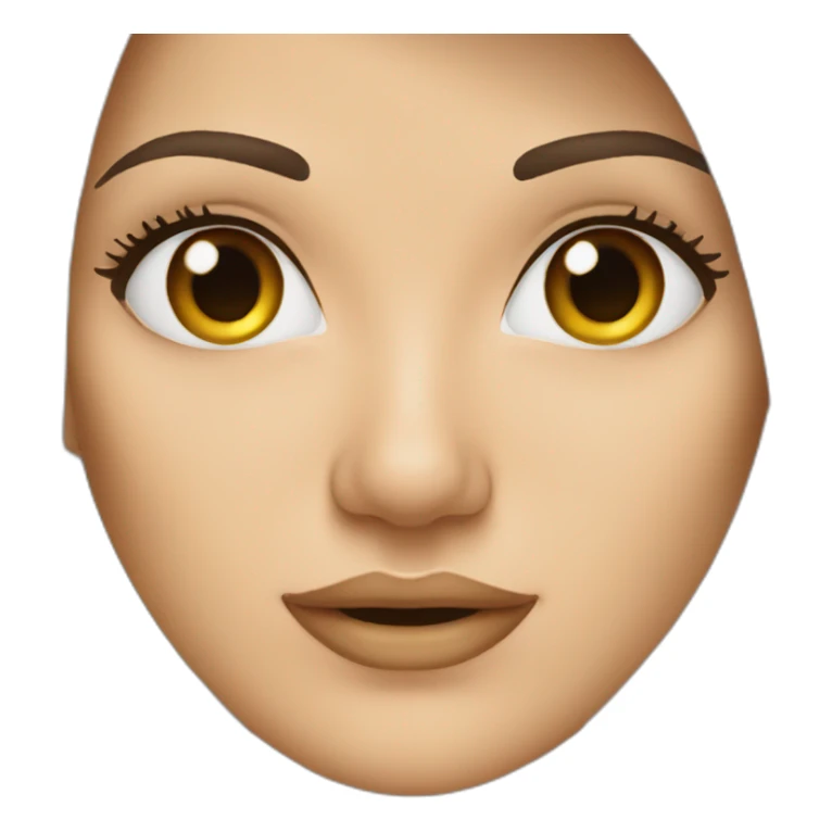 lady-long-straight-brown-hair-beautiful-eye-eyebrow sticker