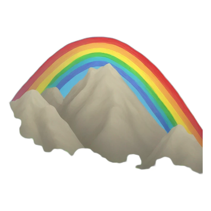 Hill of rainbow pride colours  sticker