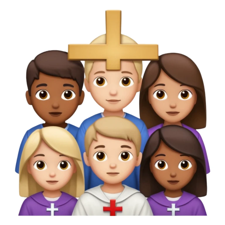 Kids with Holy Cross sticker