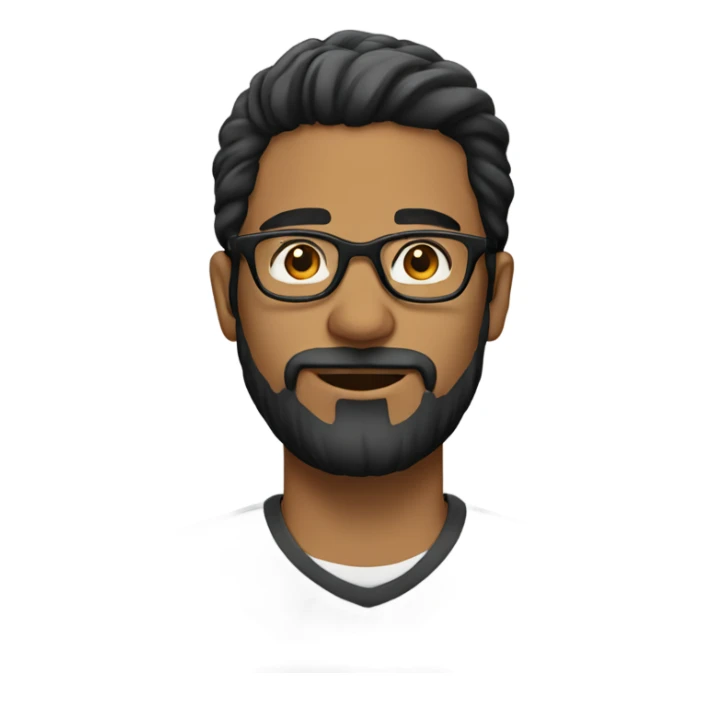 man-black-hair-glasses-laptop-beard sticker