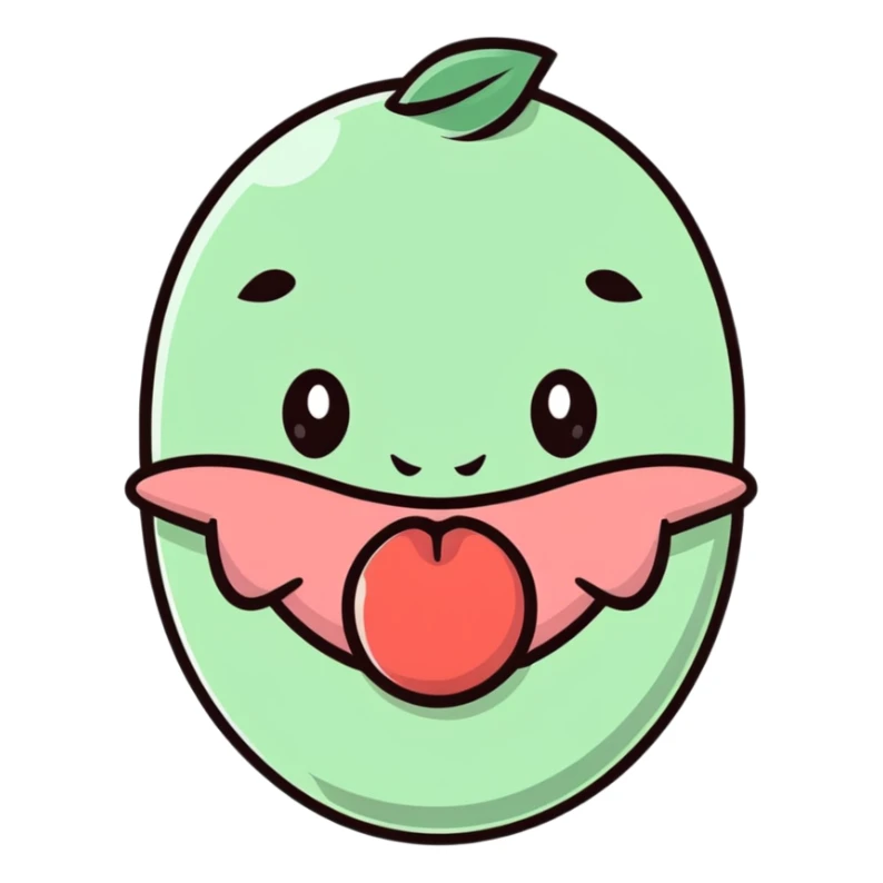 cute face with tongue sticking out tasting something delicious sticker