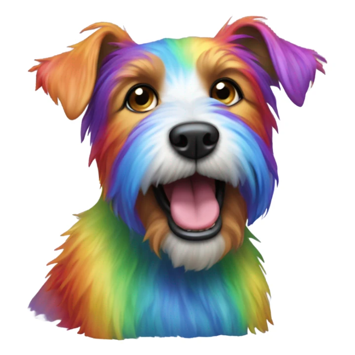 Rainbow terrier  sticker