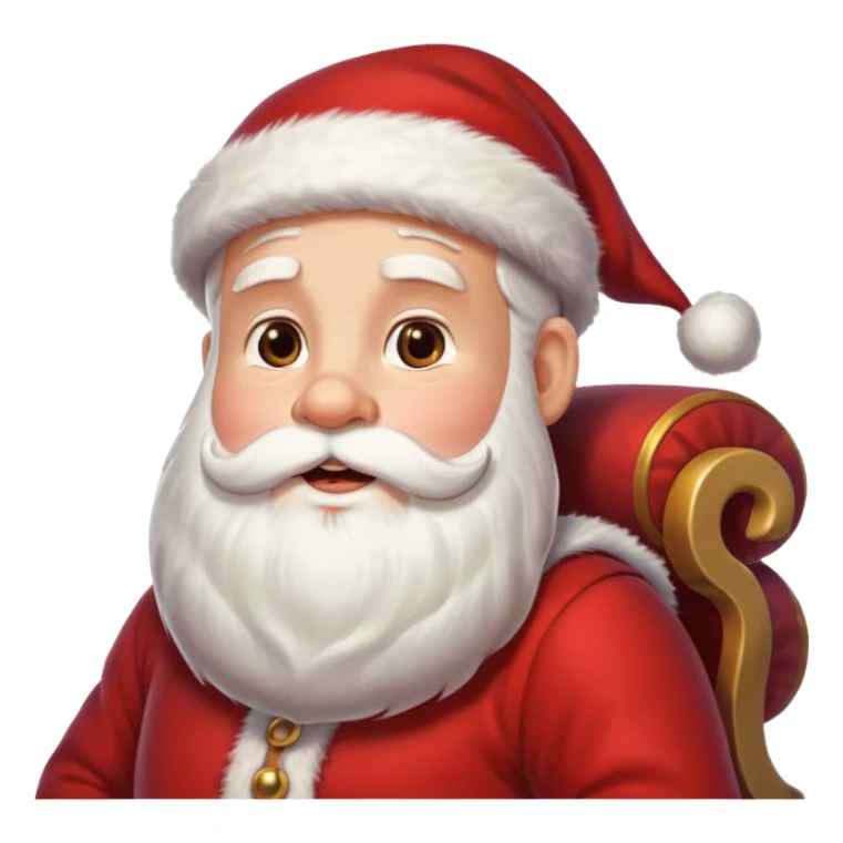 d'Eco de noël avec le père noël sur son traineau sticker