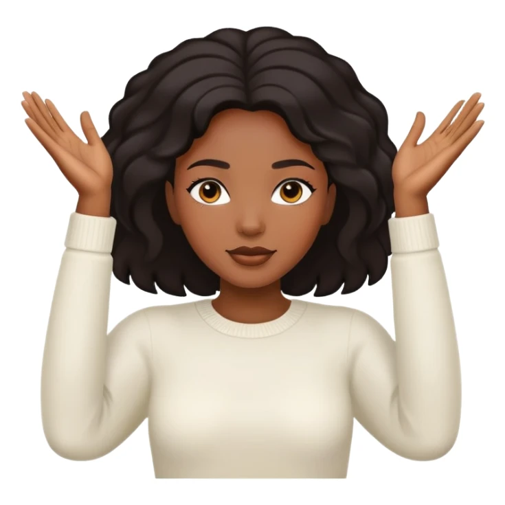 black woman with spreading hands sticker