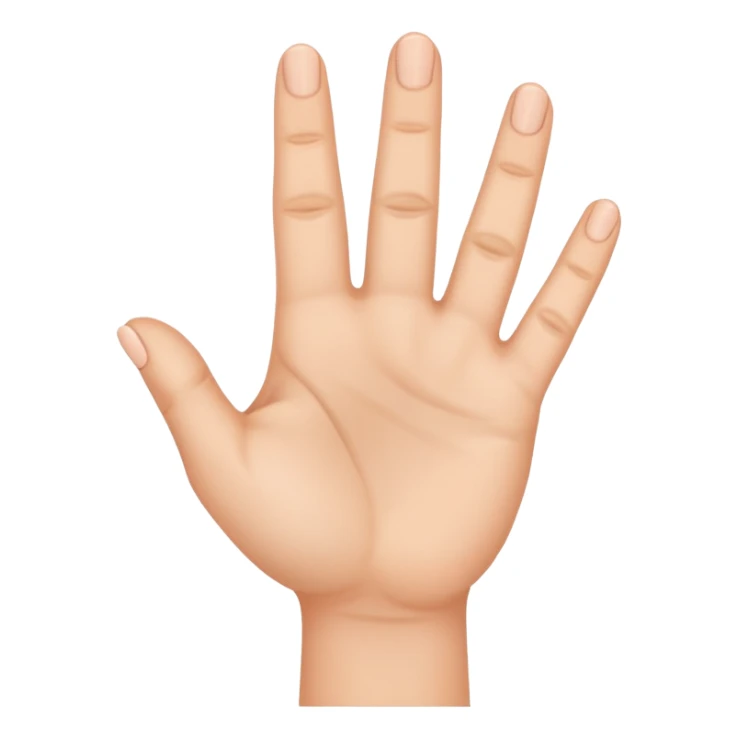 a hand with three fingers up and two fingers down  sticker