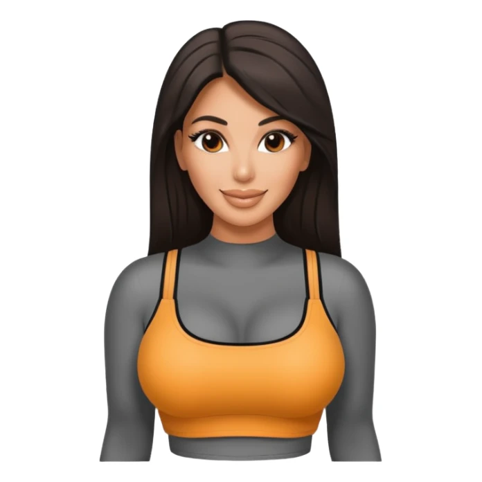 kim kardasian with a crop top sticker