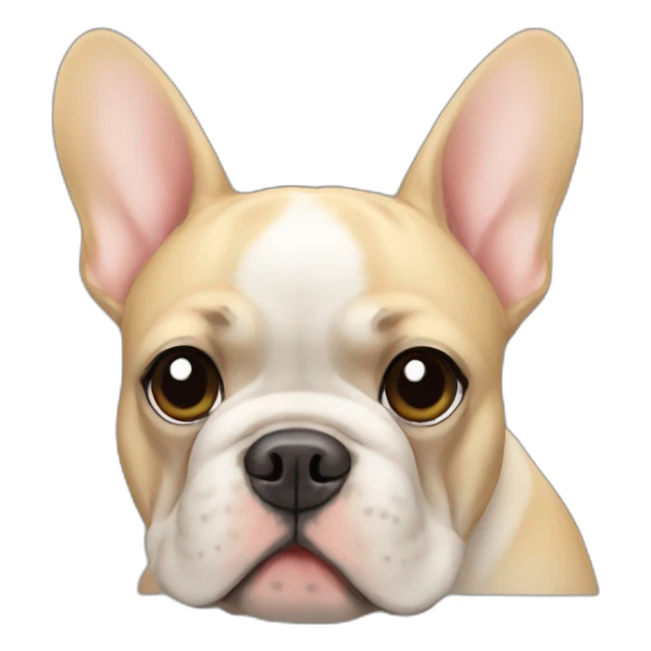 a blonde french bulldog sticker