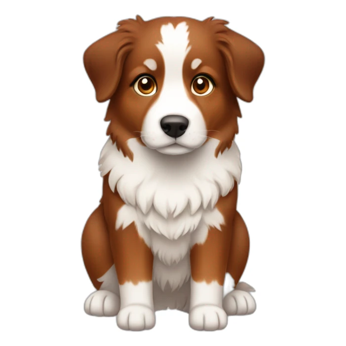 red and white australian sheperd whole body sticker