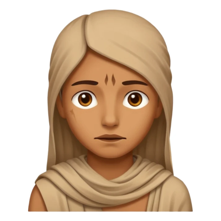 person living in desert just face sticker