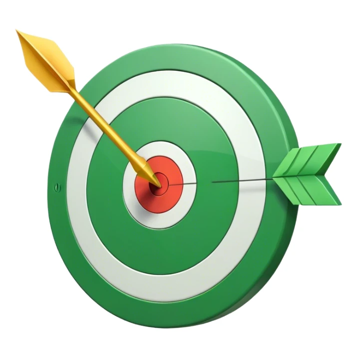 Cinematic Realistic green target with arrow sticker