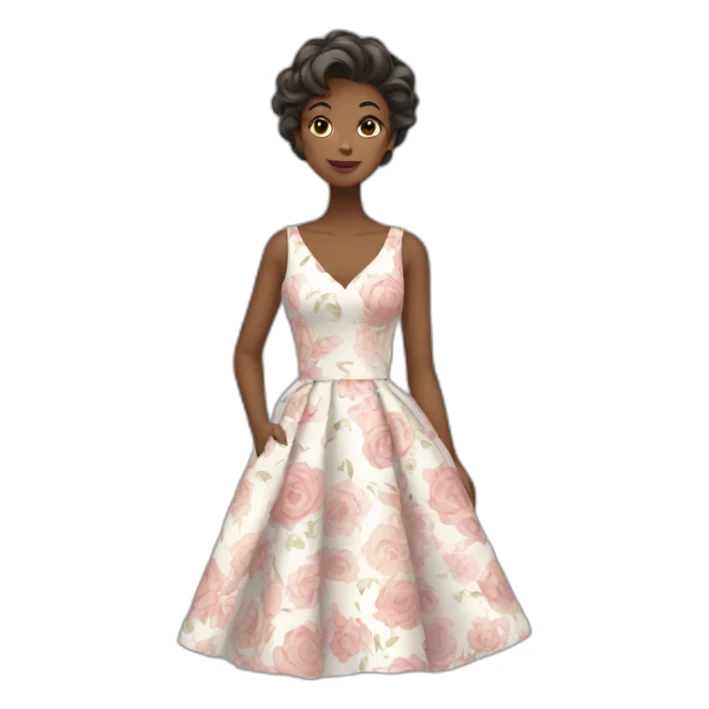 elegant floral dress  sticker