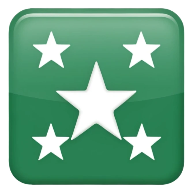 logo BNP Paribas fidèle, carré vert avec quatre étoiles blanches sticker