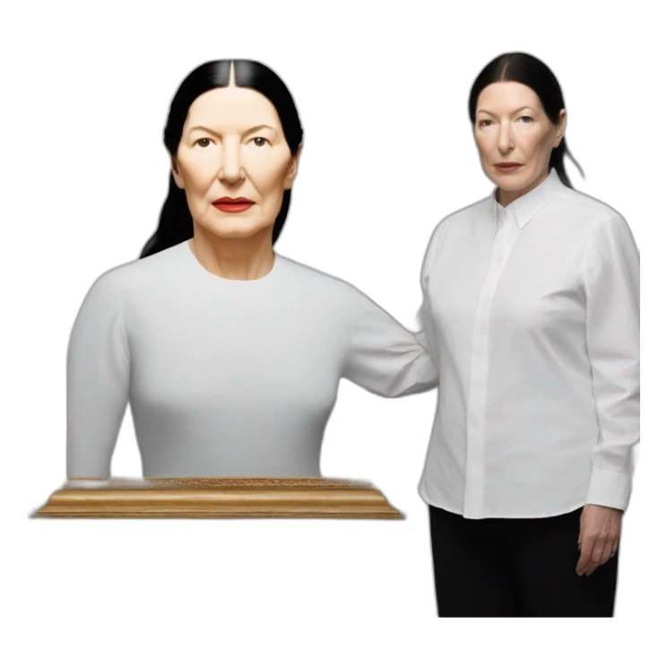 Artist Marina Abramovic with Ulay sticker