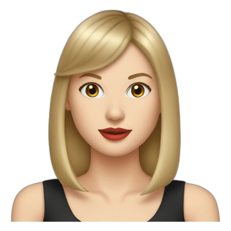 taylor swift with straight hair sticker