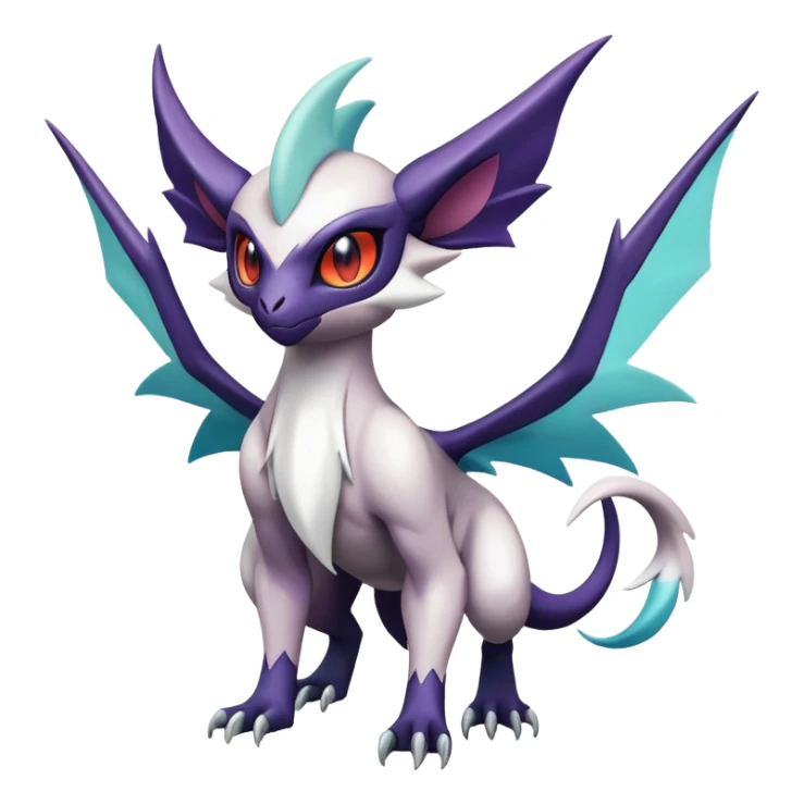 Shiny Absol-Noibat-Noivern-Hybrid (Full body) sticker