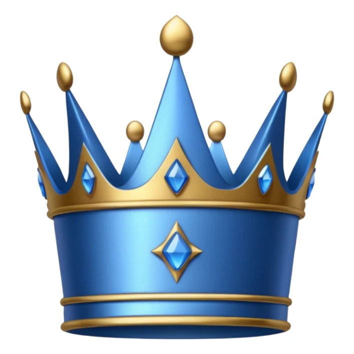 blue crown sticker