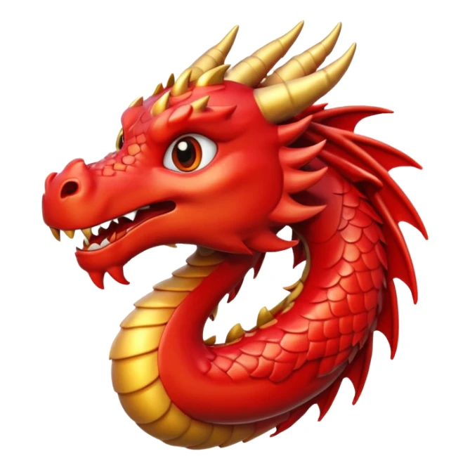 mythological dragon emoji style apple sticker