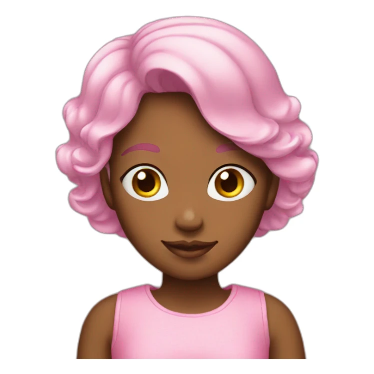 the girl is dressed in pink for her birthday sticker