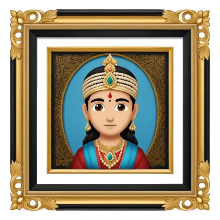 an indian frame with a royal painting  sticker