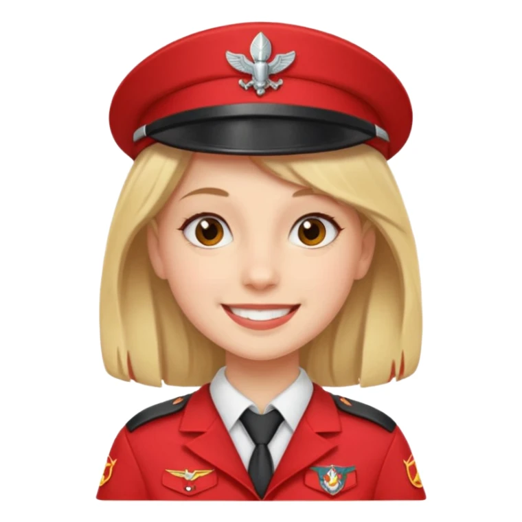 scout girl with red scout uniform sticker