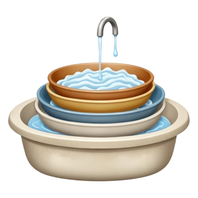 Dirty plates in a sink sticker