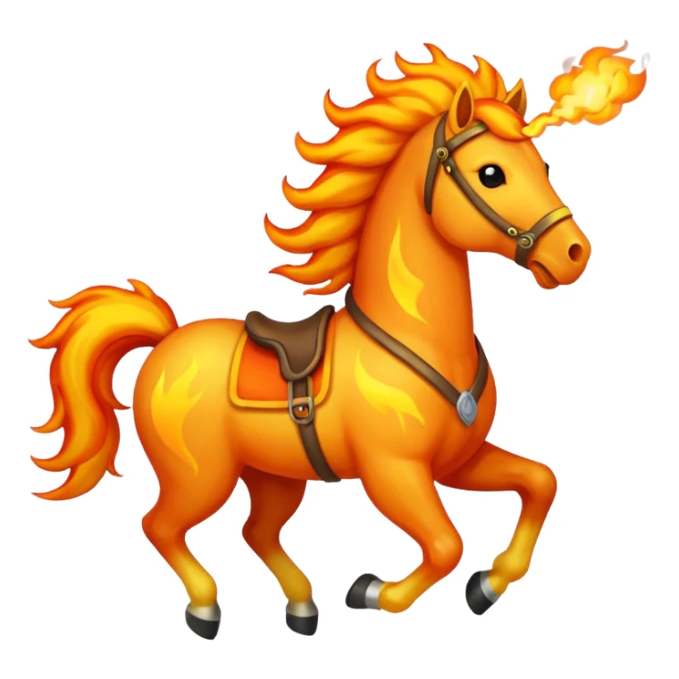 fire horse emoji to push notification . more fire on the horse sticker