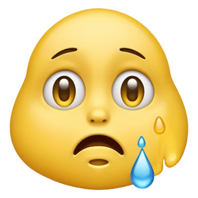 yellow emoji bawling eyes out sticker